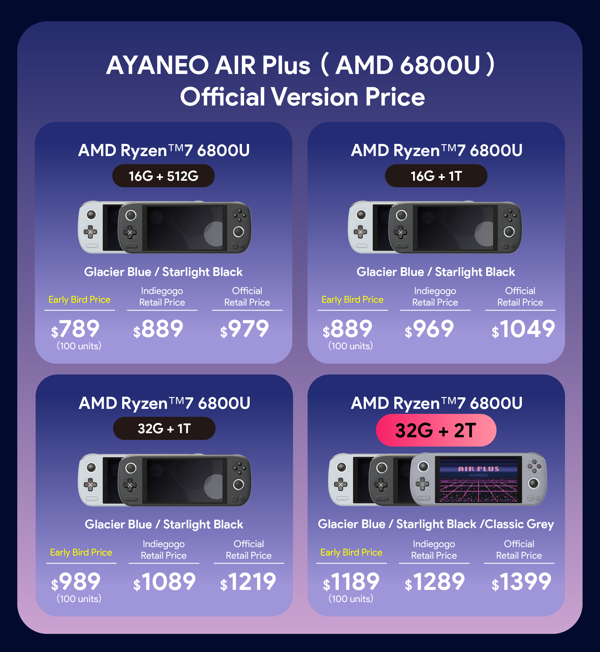 Consola Portátil Ayaneo 512 GB Air Plus 6800U